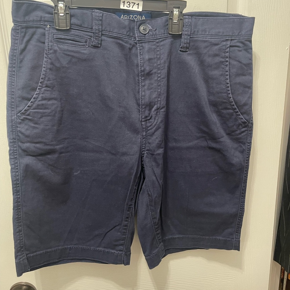 Arizona Jean Company Blue Flat Front Shorts - Picture 2 of 9